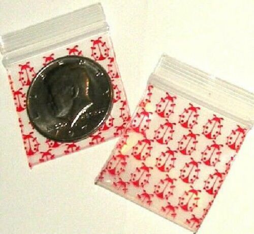 200 Baggies Red Ladybugs 1.5 x 1.5 in. mini ziplock bags 1515