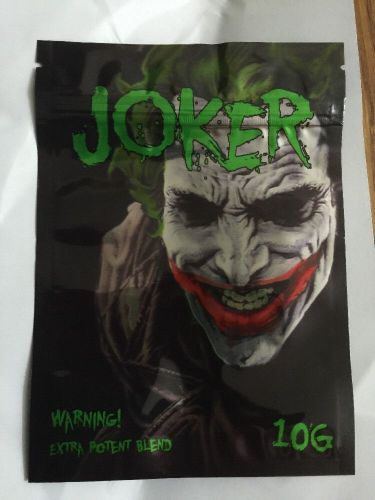 100 Joker 10g EMPTY** mylar ziplock bags (good for crafts incense jewelry)