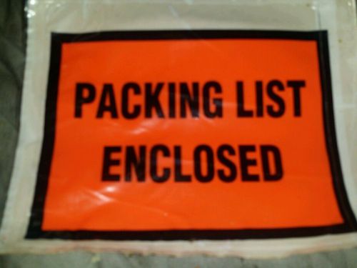 20 Packing List Envelopes 4-1/2&#034; x 5-1/2&#034; Clear Packing List Enclosed Pouches