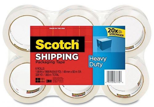 6 rolls scotch 3500 shipping packaging tape - 1.88&#034; x 54.6 yards for sale