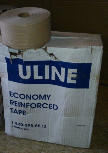 Uline s-1948 kraft tape 3&#034; x 450&#039;~&#034;industrial&#034;~10 rolls per case-great deal-new for sale