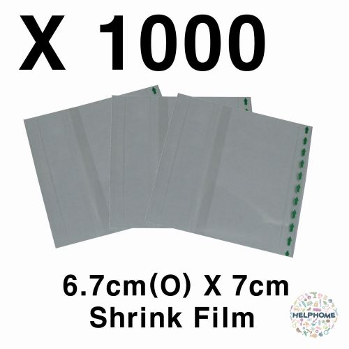 Helphome shrink film pet 6.7cm x 7cm lot of 1000 ez packaging warp battery n001 for sale