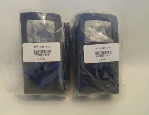Lot of 2  motorola kw8025-3a0 hard leather case radio holster cp200 cp150 pr400. for sale