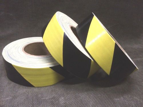3 Vinyl Floor Boundary Safety Caution Hazard Warning Tape Black/Yellow Stripe