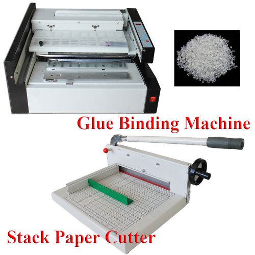 Perfect binding kit automatic glue book binding machine wireless+a4 stack cutter for sale