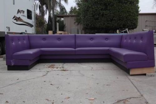 Purple U Shaped Restaurant/Lounge Booth