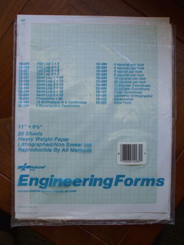 BULK 160 SHEETS GREEN National Engineering Forms # 12-282 UNUSED 3 HOLE PUNCH