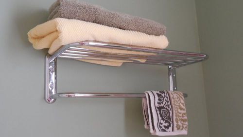 Gatco Solid Brass Shelf Towel Holder Chrome Finish Model 1537