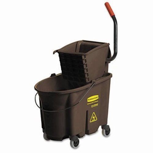 Rubbermaid 35 qt. side press mop bucket &amp; wringer, brown (rcp 7580-88 bro) for sale