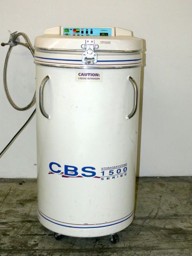 Cbs 1500 series cryogenic freezer - liquid nitrogen tank w/ control - dewar for sale