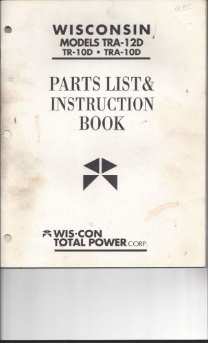 Wisconsin Engines-Instruction Book and Parts List FREE SHIPPING