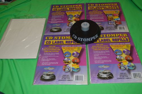 NEW CD Stomper Pro Label Refills-150 CD and 25 Jewel w/ used CD Stomper Unit