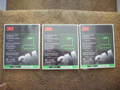 LOT OF 3 IR1140 -Transparency Film for Infrared Transparency Makers-100 sheets