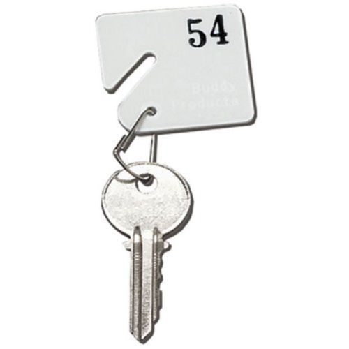 Buddy products plastic key tags, numbered 31-60, white (0032) for sale