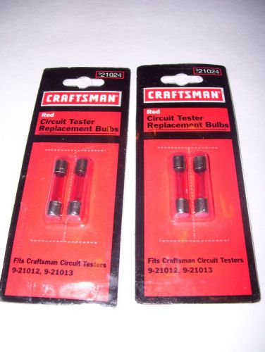 CRAFTSMAN RED CIRCUIT TESTER REPLACEMENT BULBS &#034;FREE SHIPPING&#034;