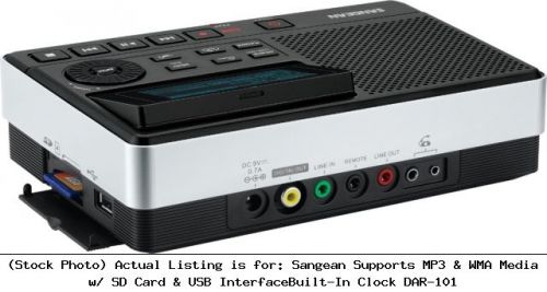 Sangean Supports MP3 &amp; WMA Media w/ SD Card &amp; USB InterfaceBuilt-In : DAR-101