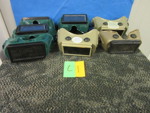 7 SELLSTROM WELDERS GOGGLES SQUARE LENS SHADE 5 VINTAGE STEAM PUNK COSPLAY USED