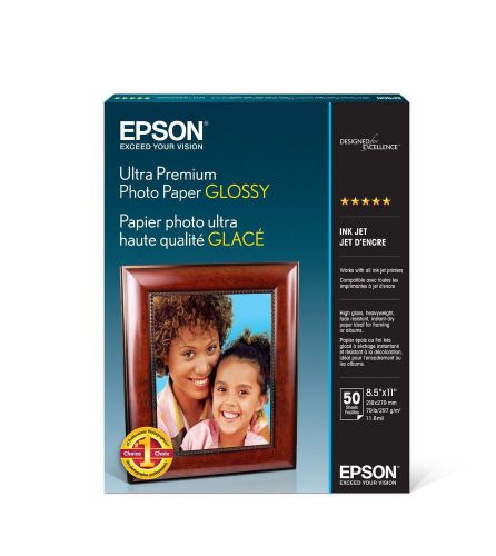 Epson ultra premium photo paper glossy (8.5x11 inches, 50 sheets) new for sale