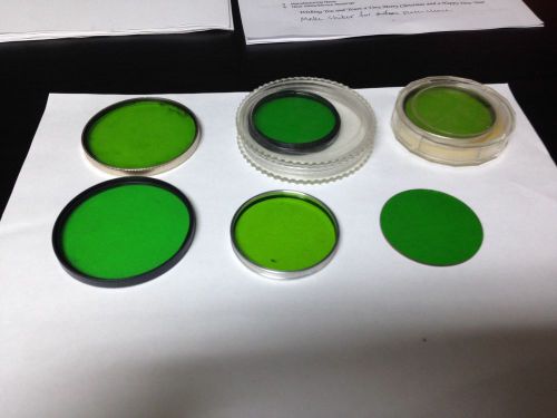 Qty. 6 green filters. for sale