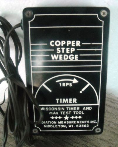 RMI WISCONSIN TIMER AND mAs TEST TOOL COPPER STEP WEDGE TIMER AND WEDGE