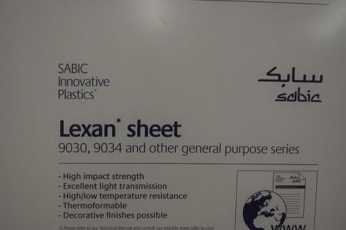 lexan polycarbonate clear sheet 1/8&#034; x 48.50&#034; x 5.75&#034;