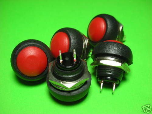 9Pcs RED Momentary OFF-(ON) Push Button Car Switch,33R