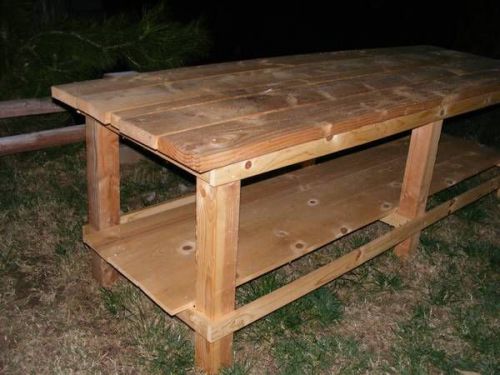 Very Sturdy Wood work bench 4/8 ft