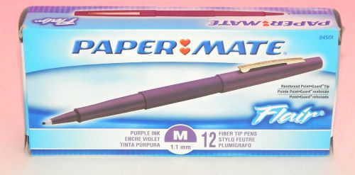 2003 PAPER MATE 12ct Flair Pens in Box VIOLET PURPLE INK