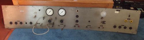 Stainless steel 66&#034; control panel brown air regulators ac outlets work station + for sale