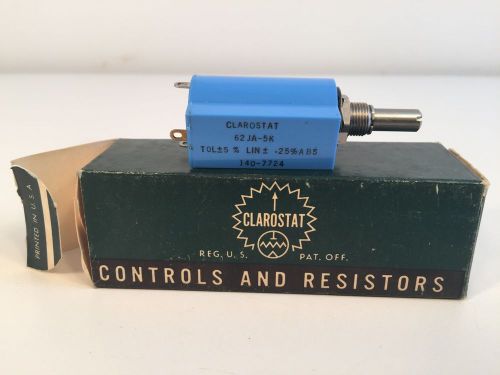 New in Box -  Clarostat - Wirewound Resistor 62JA 5K - NOS - USA 