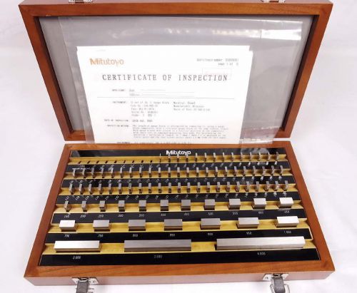 Mitutoyo 516-902-22 accupro gauge block set w/ wooden case for sale