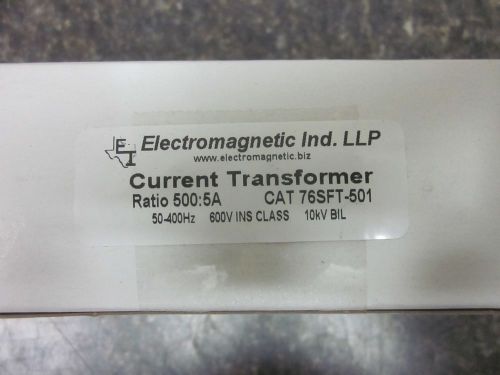 NEW current transformer, INSTRUMENT TRANSFORMER, INC. 76SFT-501
