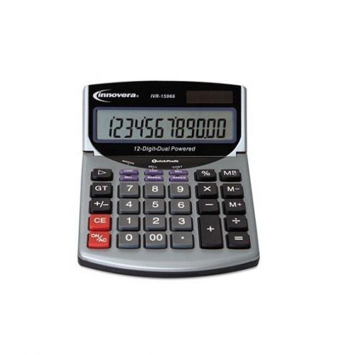 Innovera 15966 compact desktop calculator 12 digit lcd ivr15966 - new item for sale