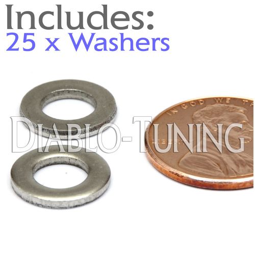 M6 / 6mm - qty 25 - metric din 125a flat washer 18-8 stainless steel for sale