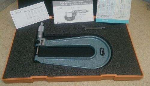 Mitutoyo 0&#034; to 1&#034; - no.189-129 - 6&#034; deep throat micrometer  .0001 graduation for sale