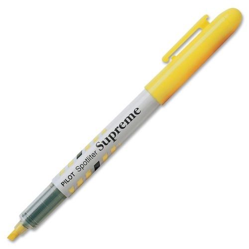 Pilot Spotliter Supreme Highlighter -Chisel -Yellow Ink -White -12/Pk- PIL16008