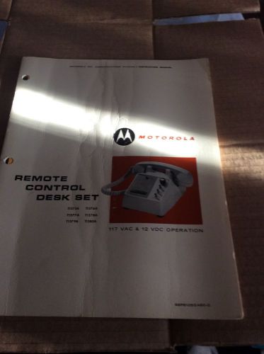 Vintage Motorola Remote Control Desk Phone Manual 117 &amp; 12 Vdc