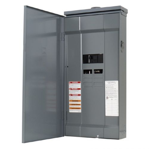 200 amp square d outdoor main breaker load center w feed-thru lug panel (or#183) for sale