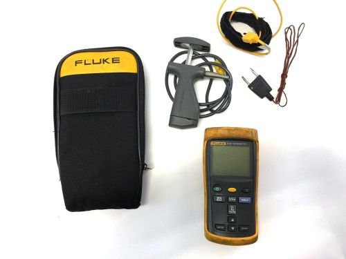 Fluke 52 II Dual Input Thermometer &amp; Fluke 80PK-8 Pipe Clamp Temperature Probe