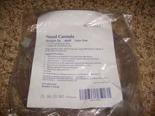Nasal adult cannula, 7 feet, straight tip latex free