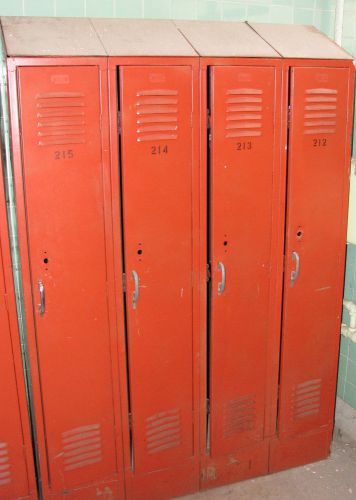 48&#034; x 12&#034; x 66&#034; personnel/gym/school/equipment 4 storage locker set for sale