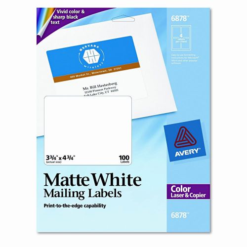 Avery Consumer Products Shipping Labels for Color Laser and Copier, 100/Pack