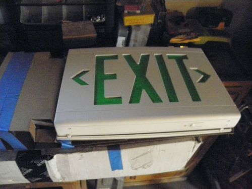 Thermoplastic Green Led Exit Sign # LXUGW UL listed by Dual Lite Operation A/C