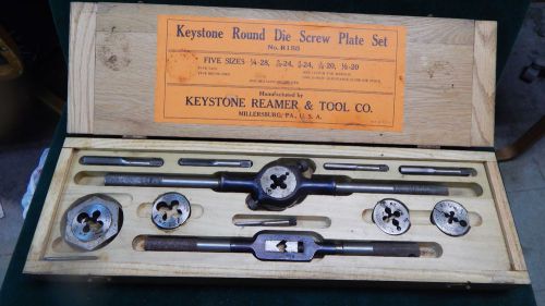 Vintage Keystone Round Die Screw Plate R155  tap and die set