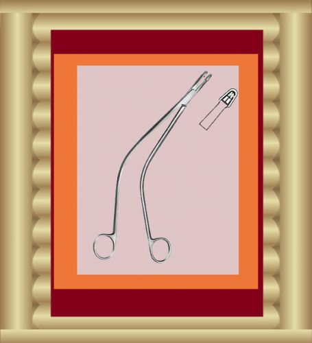 SCHUBERT Uterine Biopsy Forceps 11&#034; Curved Surgical Instruments OBGyn