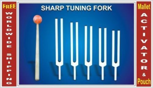 Professional 5 pc Sharps Tuning Forks + FREE Activator HLS EHS