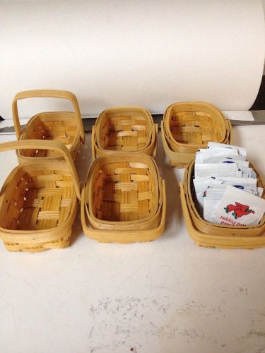 6 Restaurant Condimet Caddie Baskets For Sugar, Creamer, Jelly &amp; More