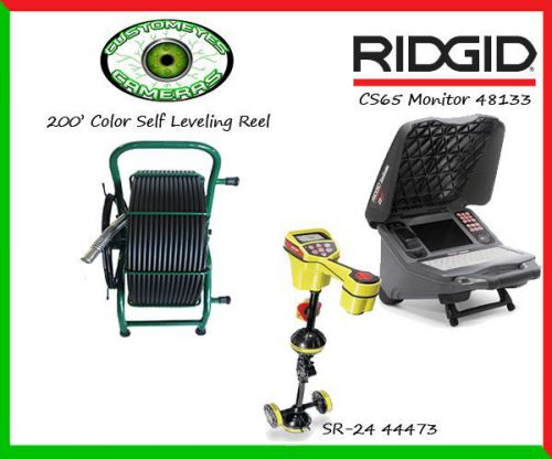 CustomEyes 200&#039; SL Reel &amp; Ridgid 48133 CS65 Monitor &amp; Ridgid 44473 SR-24 Locator