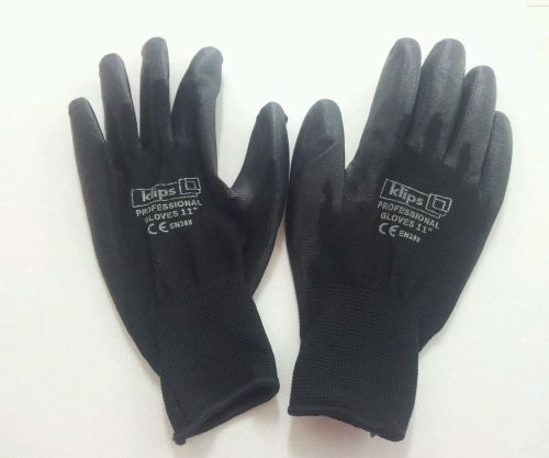Klips Professional Gloves 11&#034; Work Safety Black CE EN388