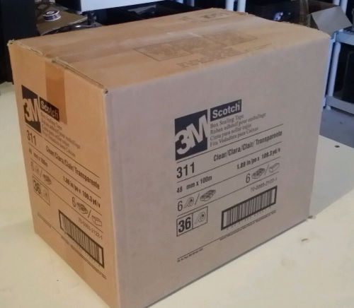 (36) 3M Scotch 311 1.89 x 109.3 yd CLEAR Packing Packaging Tape Carton Sealing